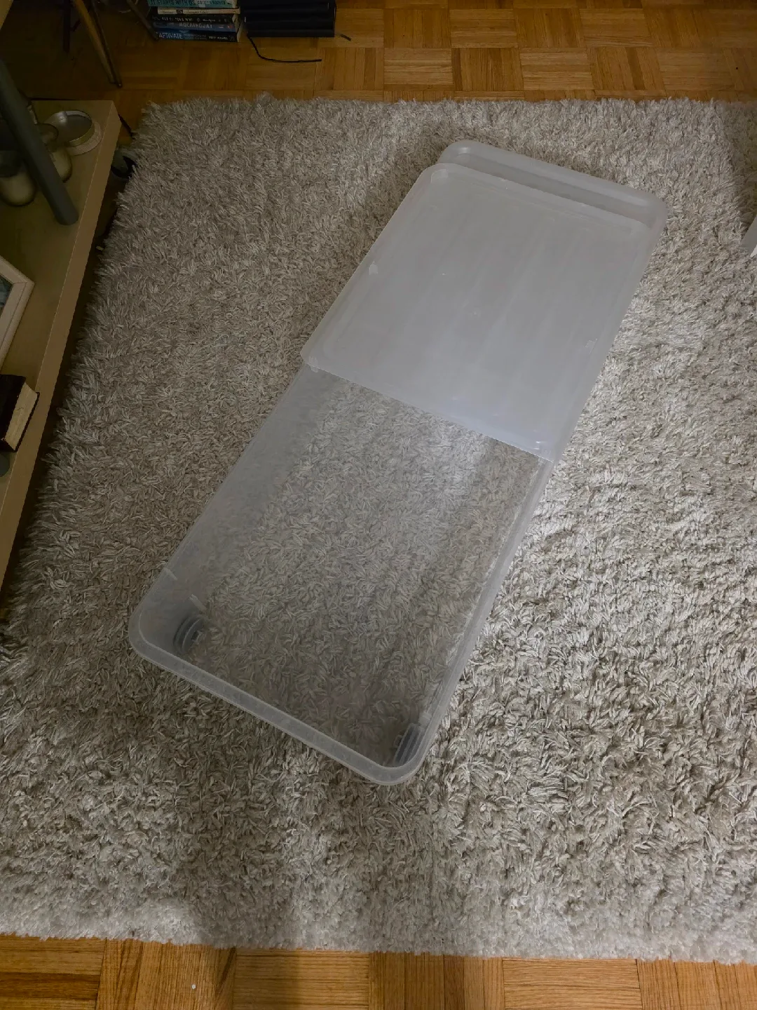 Clear Plastic Storage Bin with Lid thumbnail