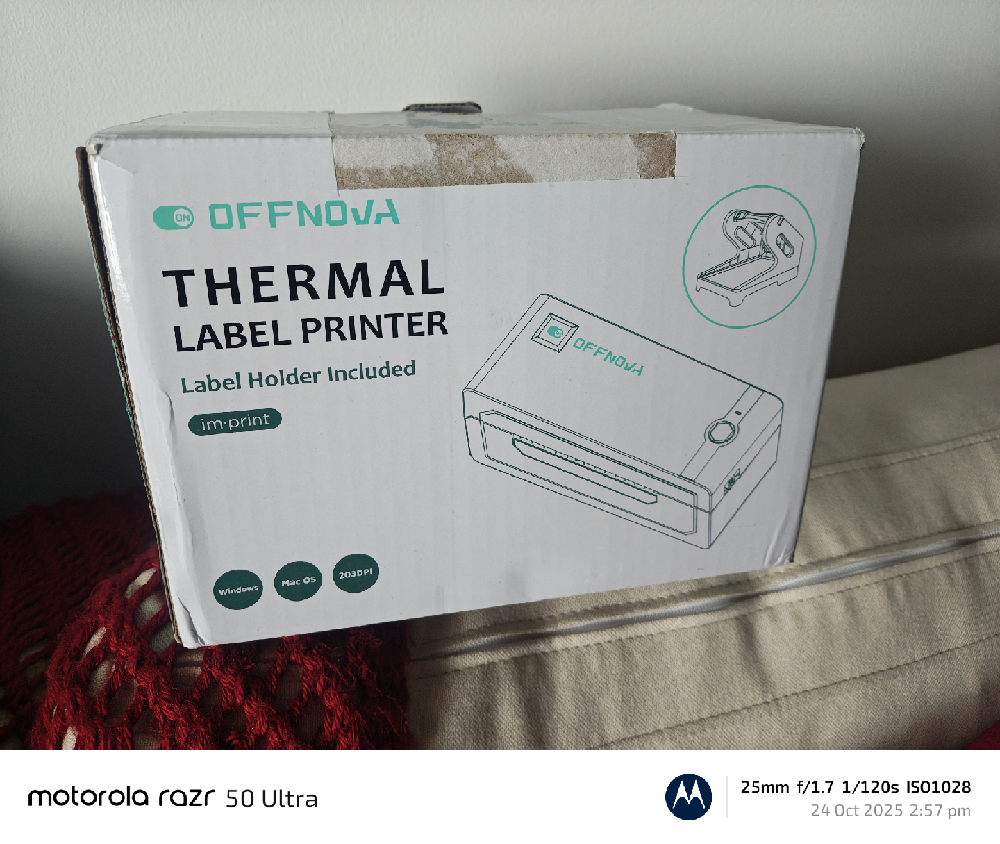 OFFNOVA Thermal Label Printer - Label Holder Included