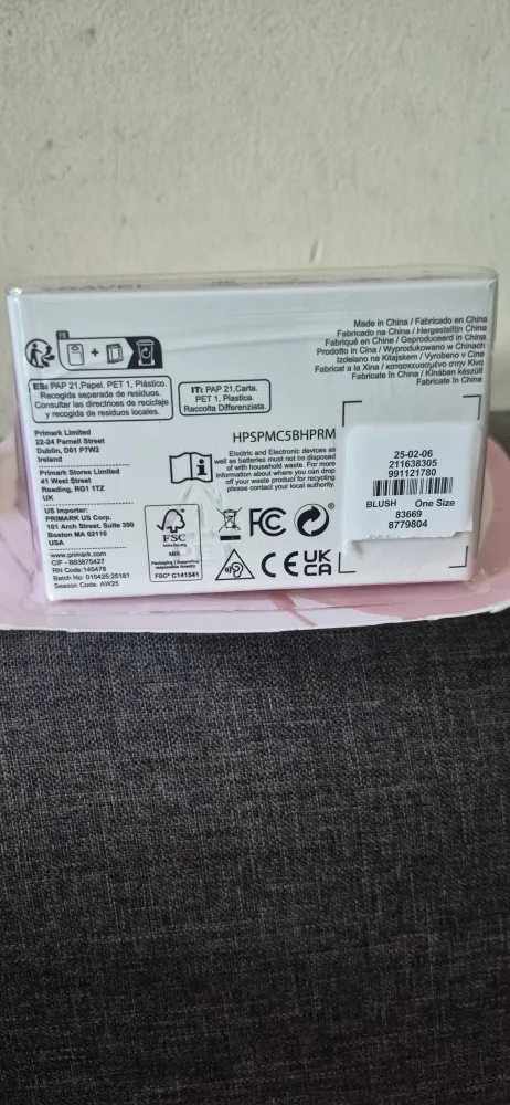 New Primark Travel Folding Wired Headphones - Pink image indicator(3)