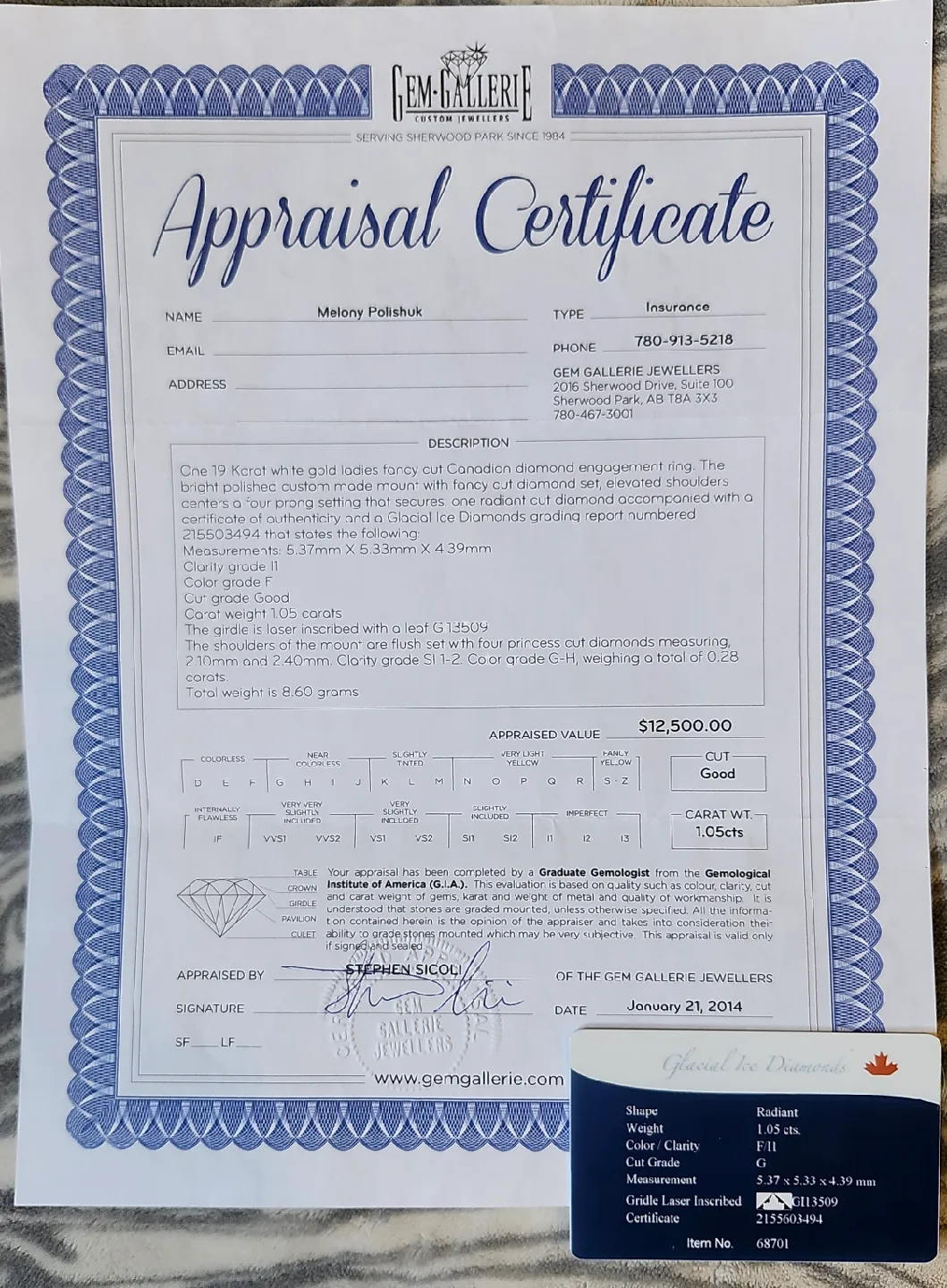 1.05cts Diamond Engagement Ring image indicator(5)