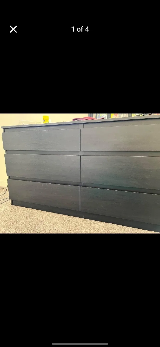 6-Drawer Dresser - Black