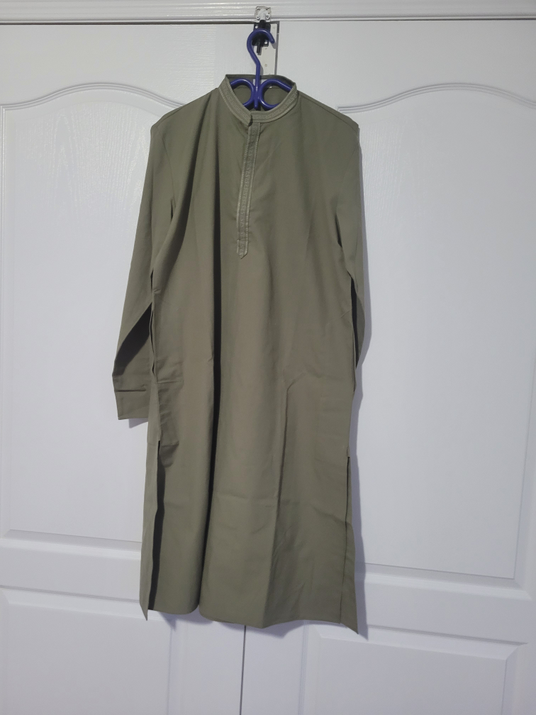 Men's Kurta Pajama Set - Olive Green - photo 2