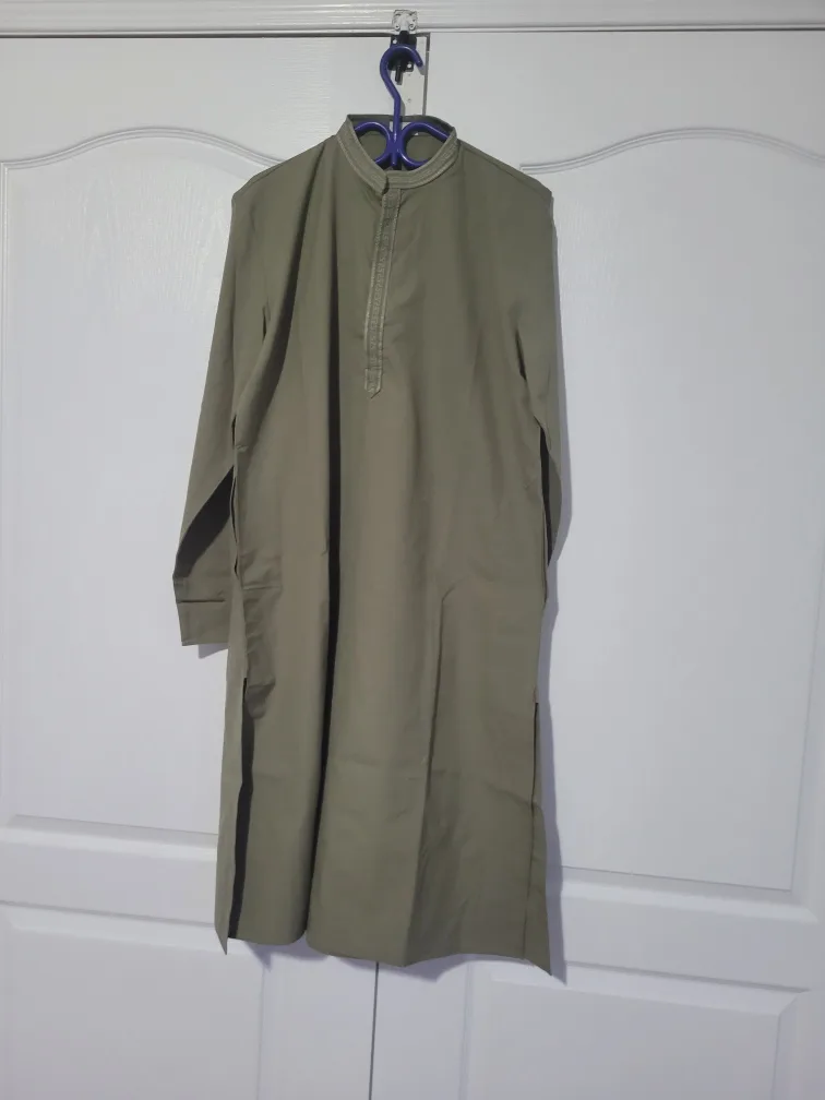 Men's Kurta Pajama Set - Olive Green image indicator(2)