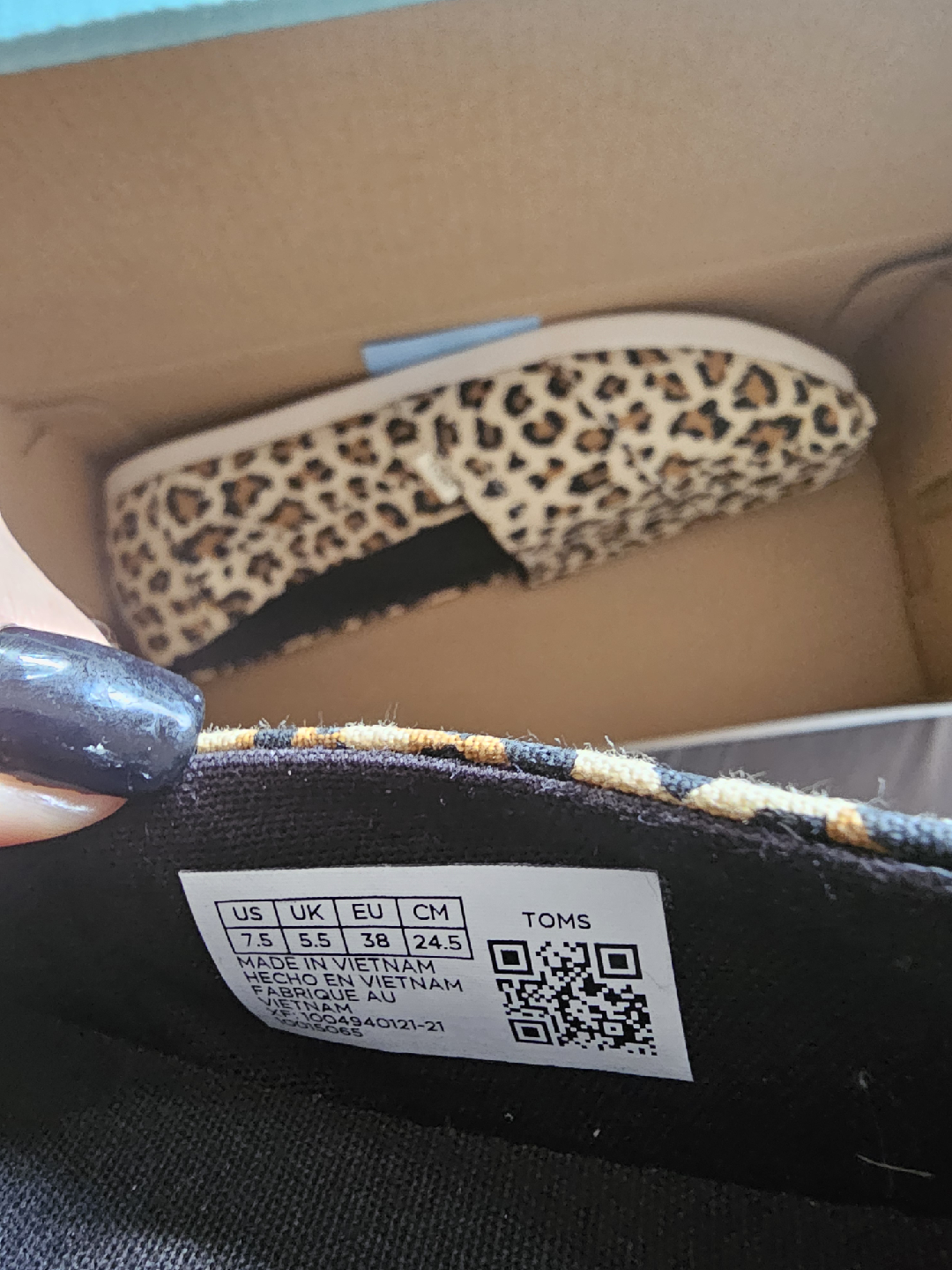 TOMS Alpargata Birch Leopard Print - Size 7.5 - photo 3