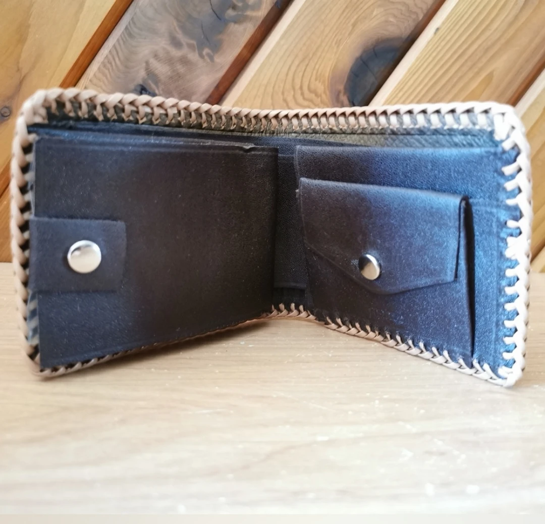 Vintage Hand Tooled Leather Wallet - photo 2