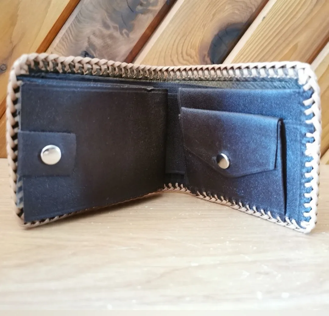 Vintage Hand Tooled Leather Wallet image indicator(2)