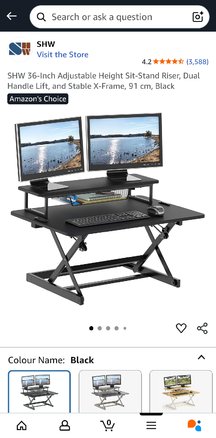 Standing Desk Converter - Black