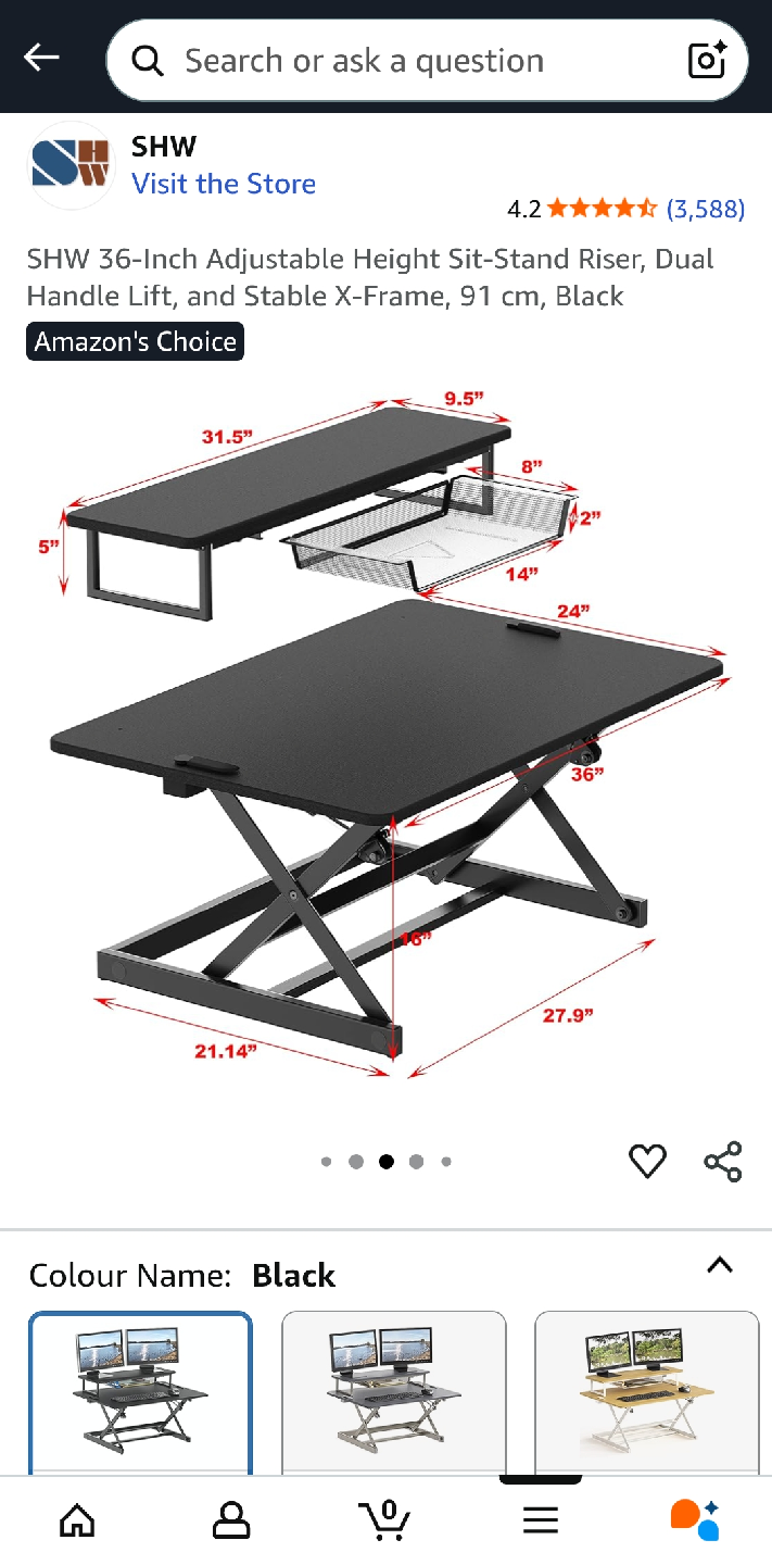 Standing Desk Converter - Black - photo 2