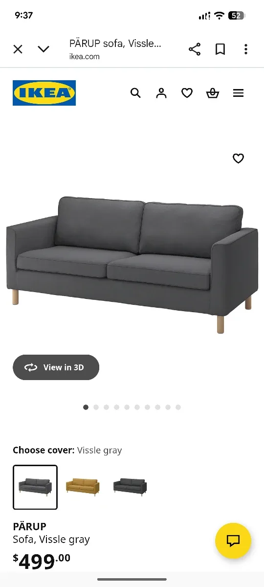 IKEA PÅRUP Sofa, Gunnared Dark Gray image indicator(3)