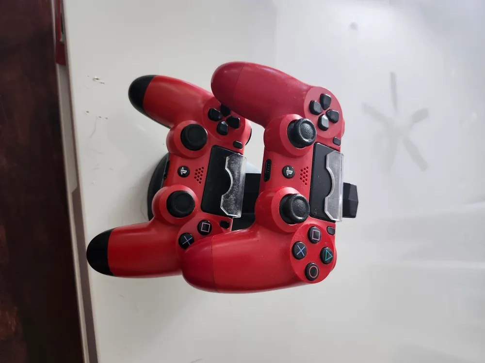 PlayStation 4 Console + 2 Red Controllers image indicator(2)