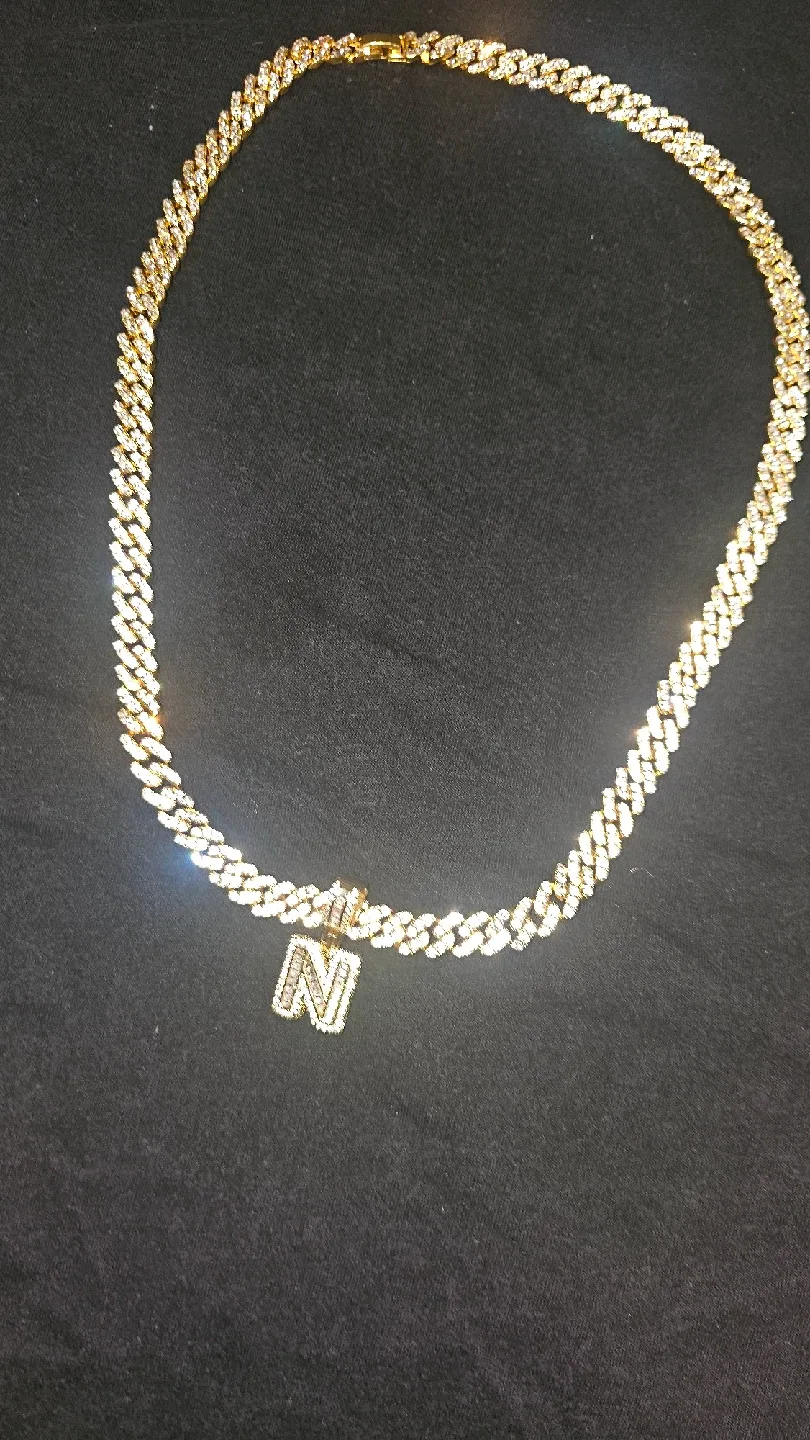 Gold 'N' Letter Diamond Chain Necklace image indicator(2)