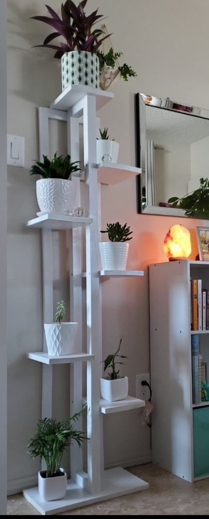 White Wooden Plant Stand