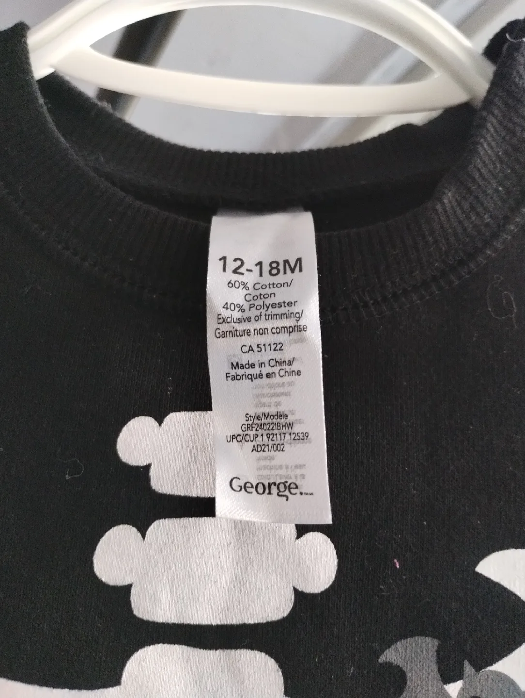 Baby Skeleton Onesie 12-18M image indicator(2)