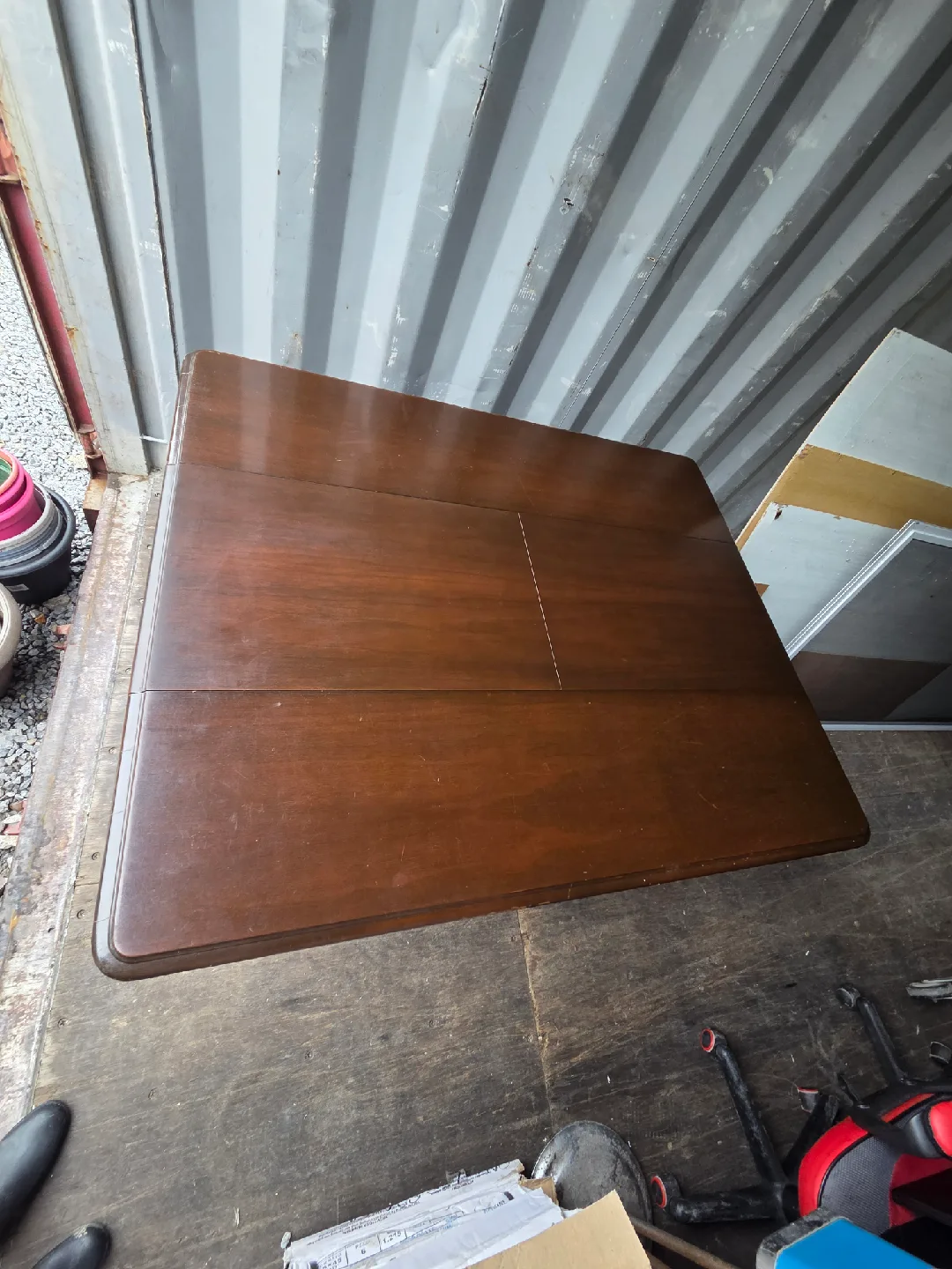 Antique Wooden Extendable Dining Table image indicator(6)