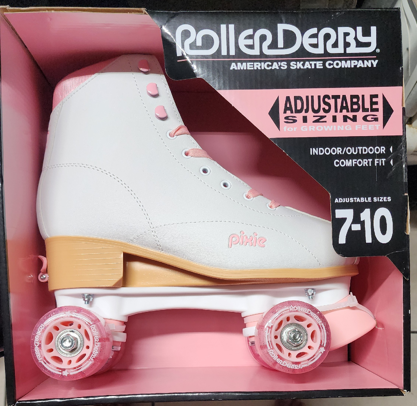 Roller Derby Pixie Roller Skates - Size 7-10