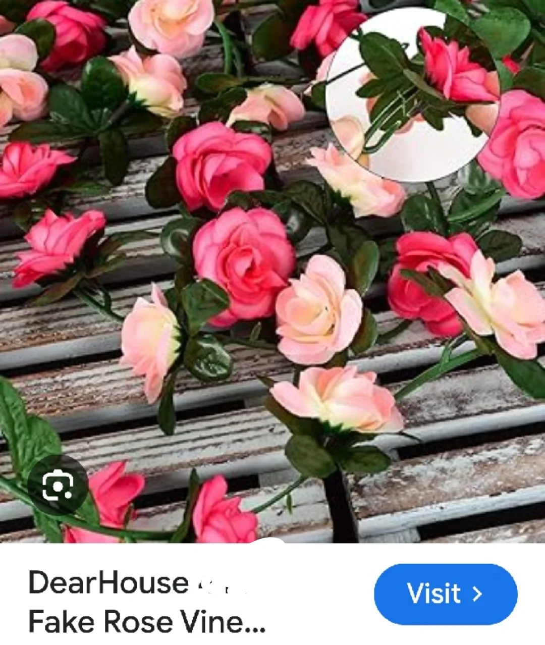 BRAND NEW $10 for 6 Rose Vine Artificial Flower Garland - Pink image indicator(4)