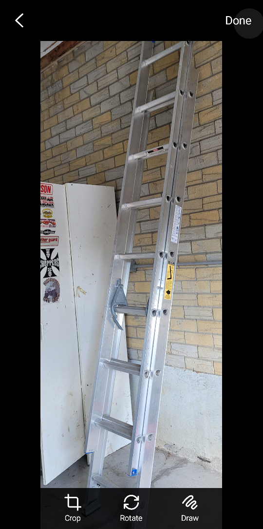 Lite LP-1016 Aluminum Ladder - 16 ft