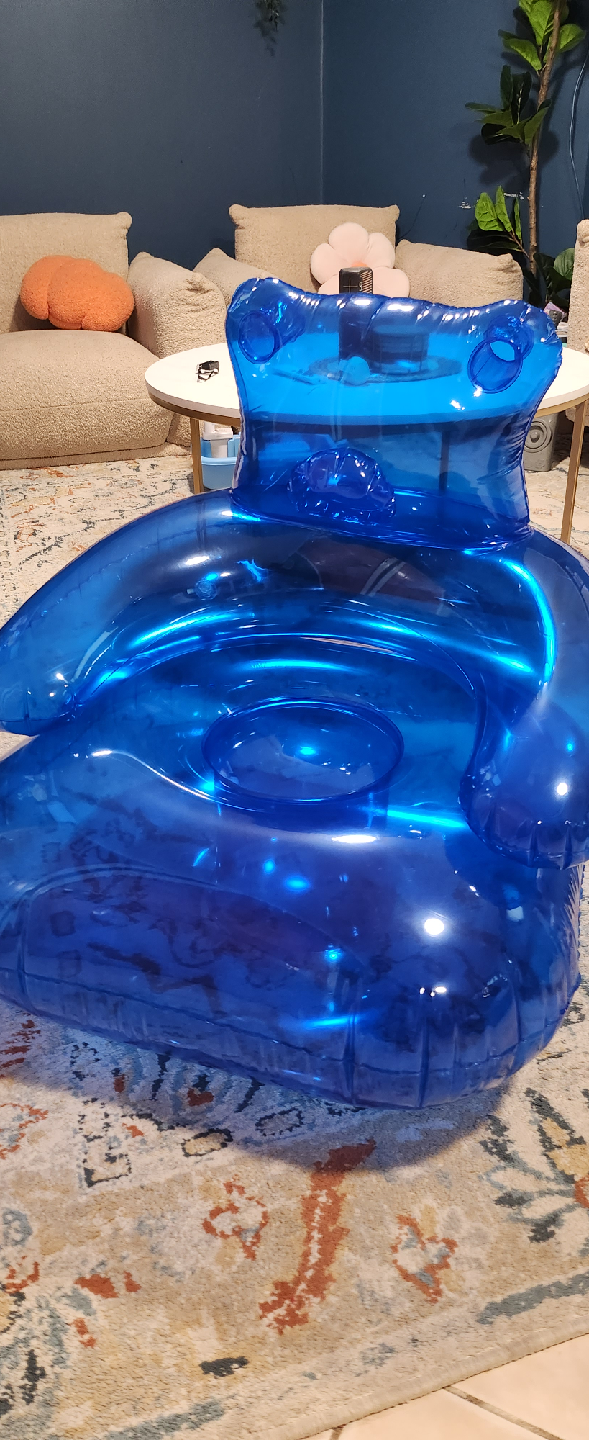 Inflatable Blue Lounge Chair