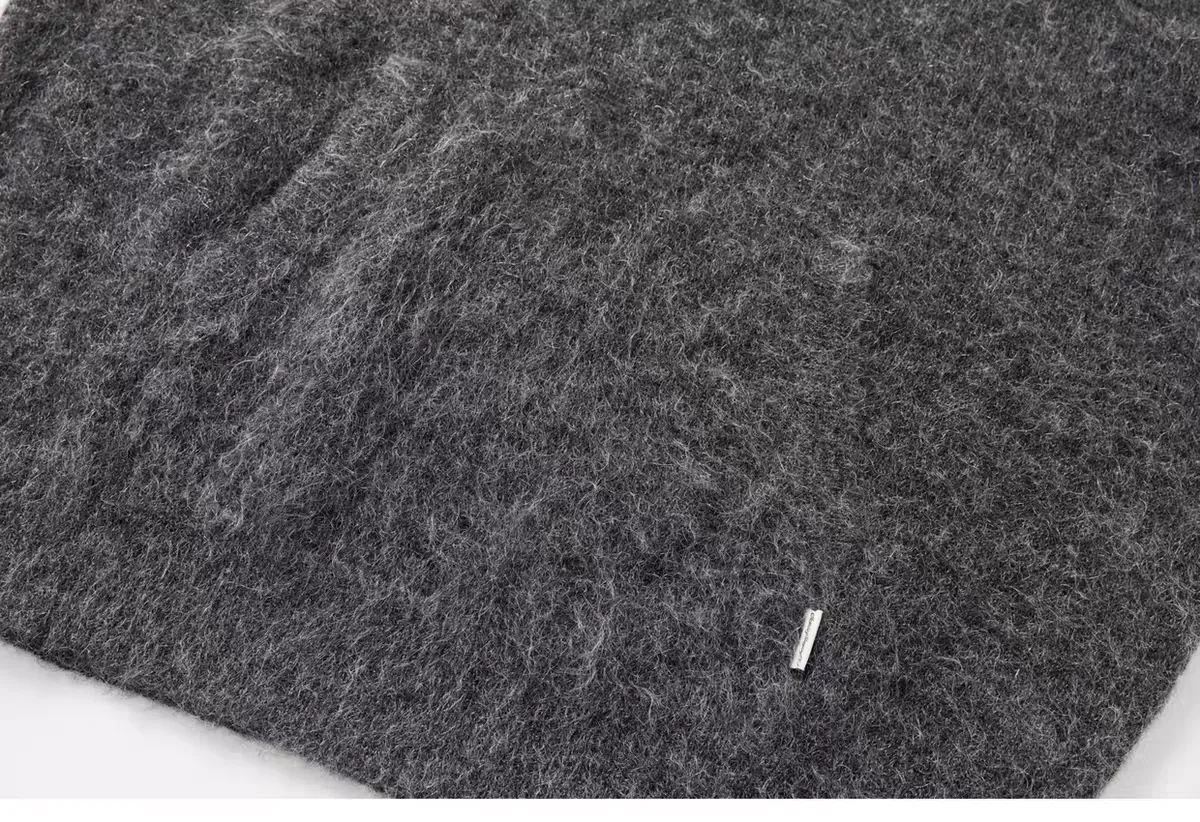 Monday Sleeping Club - Mohair Wool Blend Grey Hoodie image indicator(4)