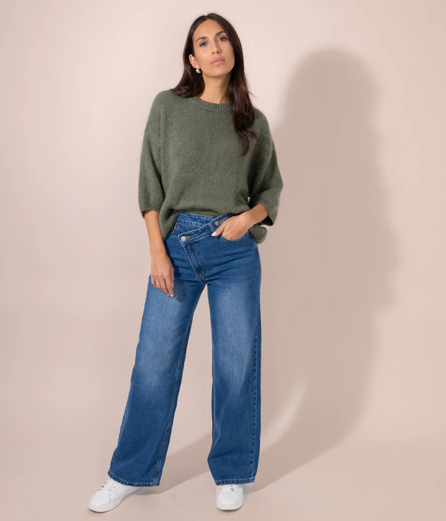 Potili Asymmetrical Straight Leg Jeans NEW size 4