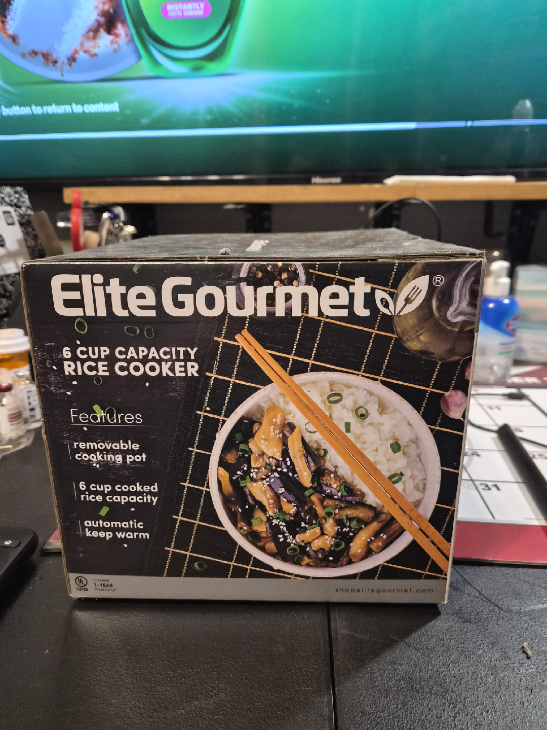 Elite Gourmet 6-Cup Rice Cooker - Model ERC003 - photo 2