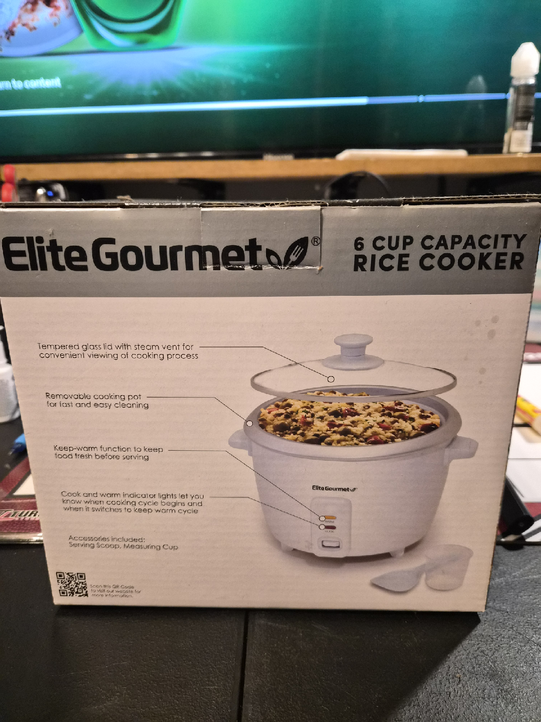 Elite Gourmet 6-Cup Rice Cooker - Model ERC003 - photo 3