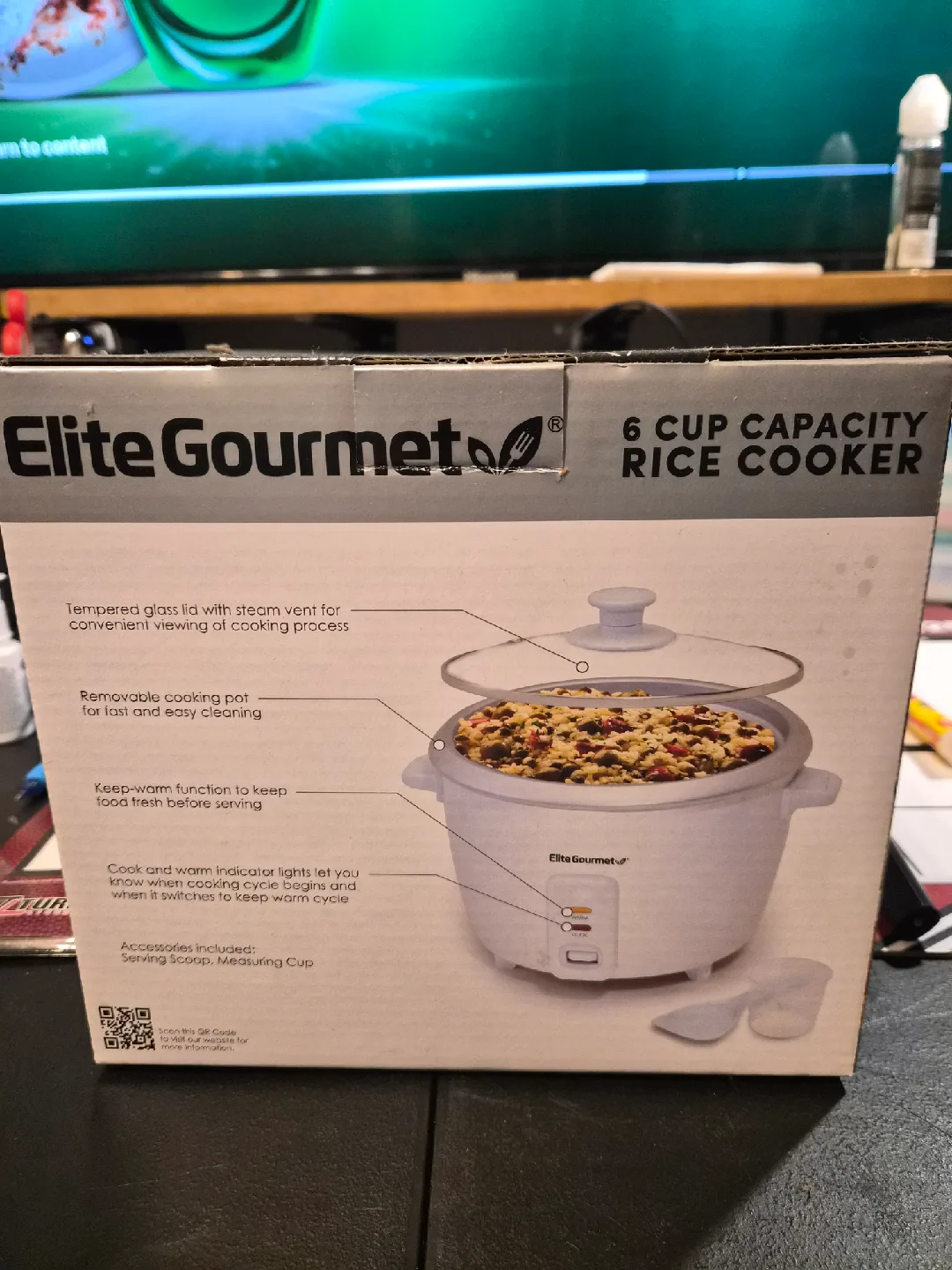 Elite Gourmet 6-Cup Rice Cooker - Model ERC003 image indicator(3)