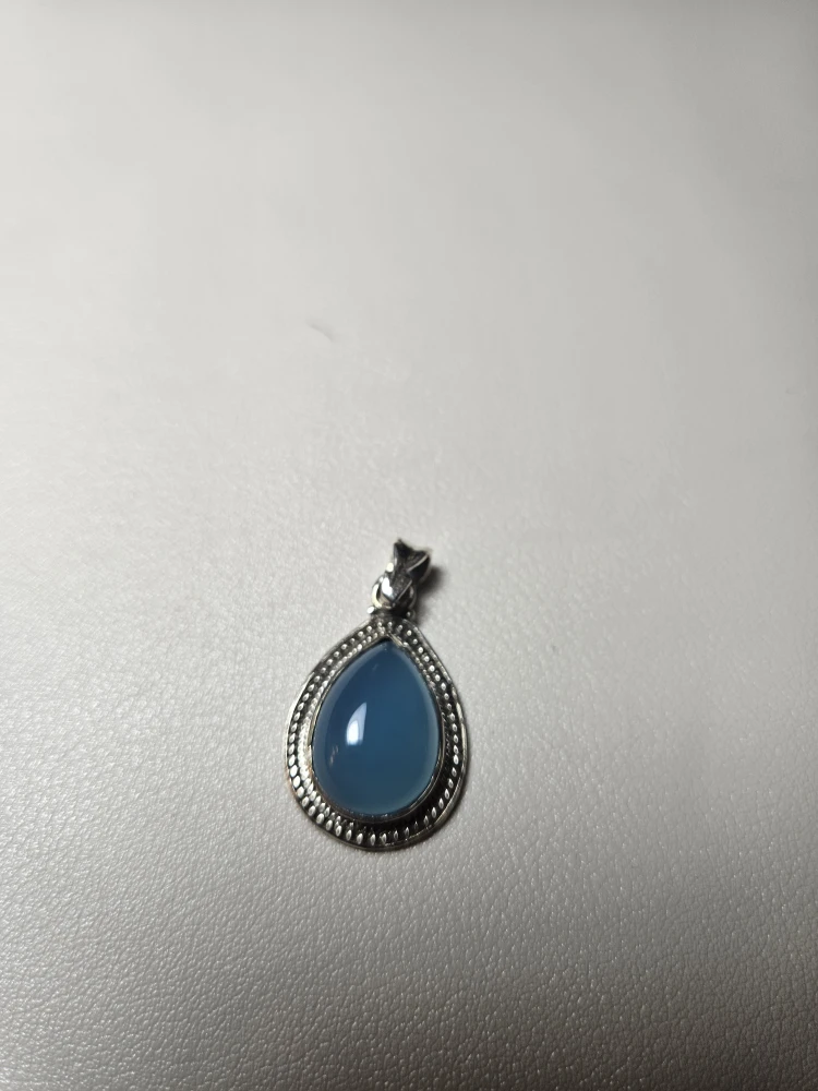 Blue Stone Pendant pure silver - photo 3