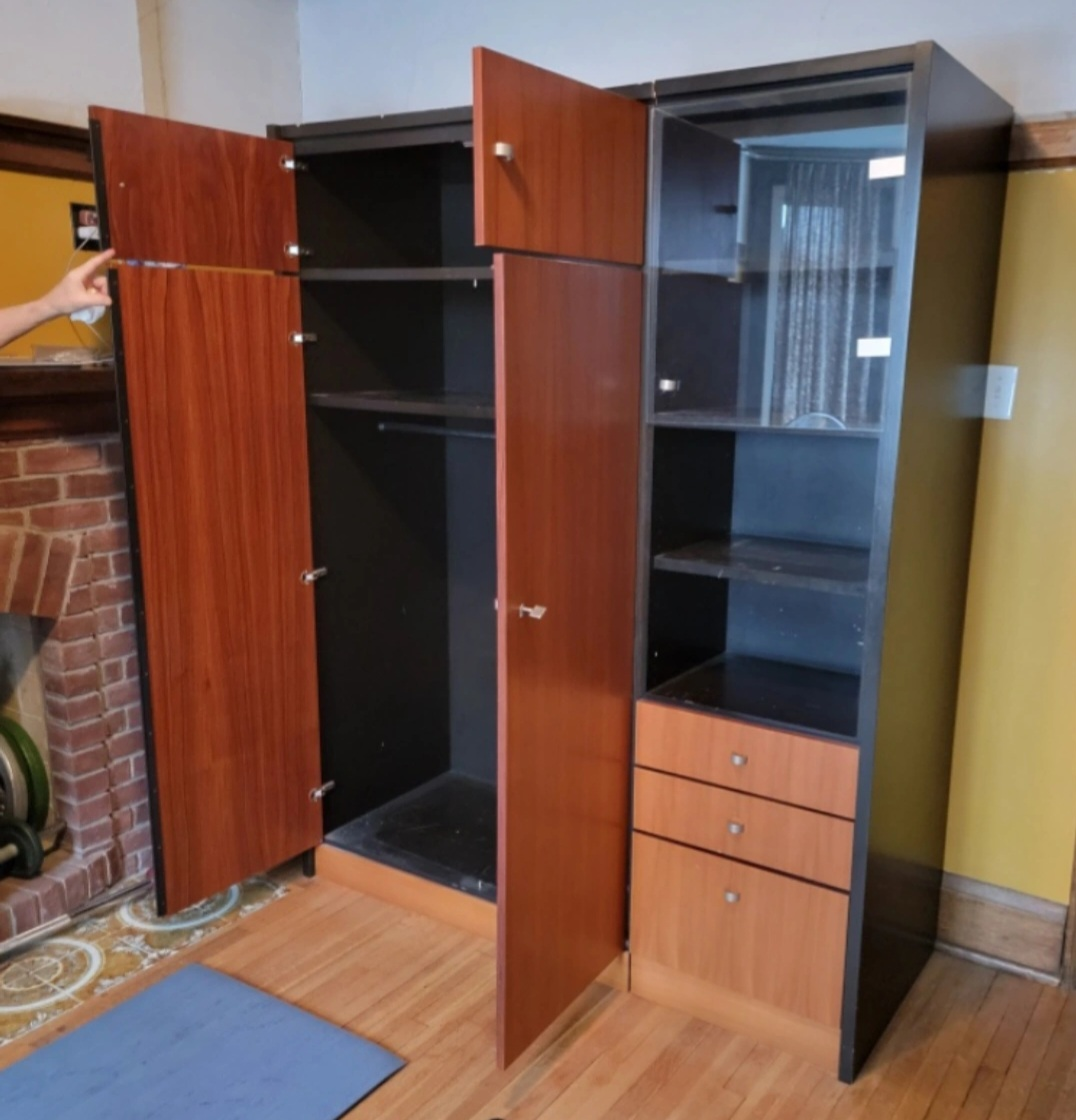 Unique Modern Armoire Wardrobe With Shelves And Drawers - photo 3