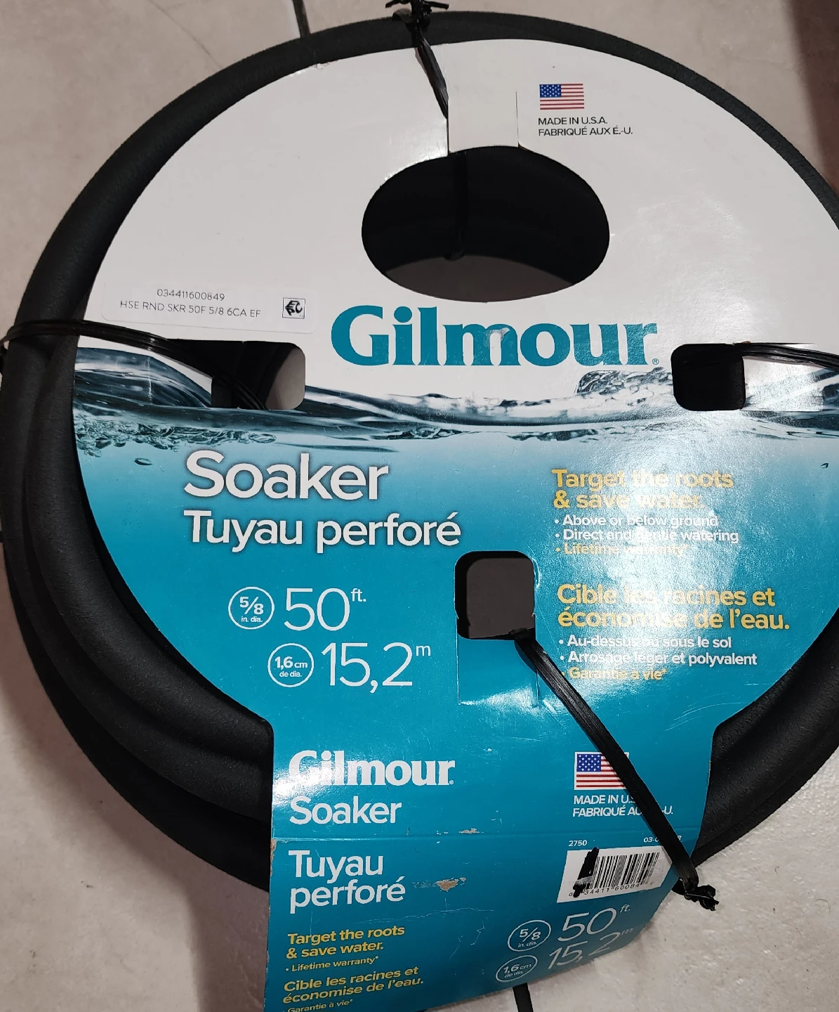 Gilmour Soaker Hose - 5/8 in x 50 ft
