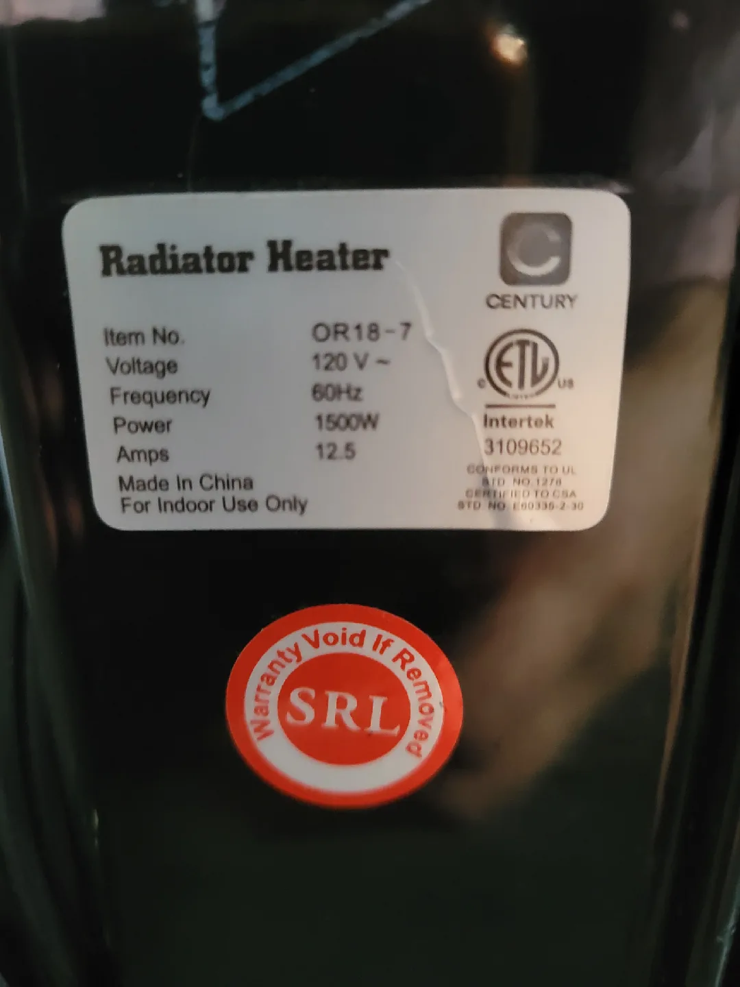 Century Radiator Heater OR18-7 image indicator(4)