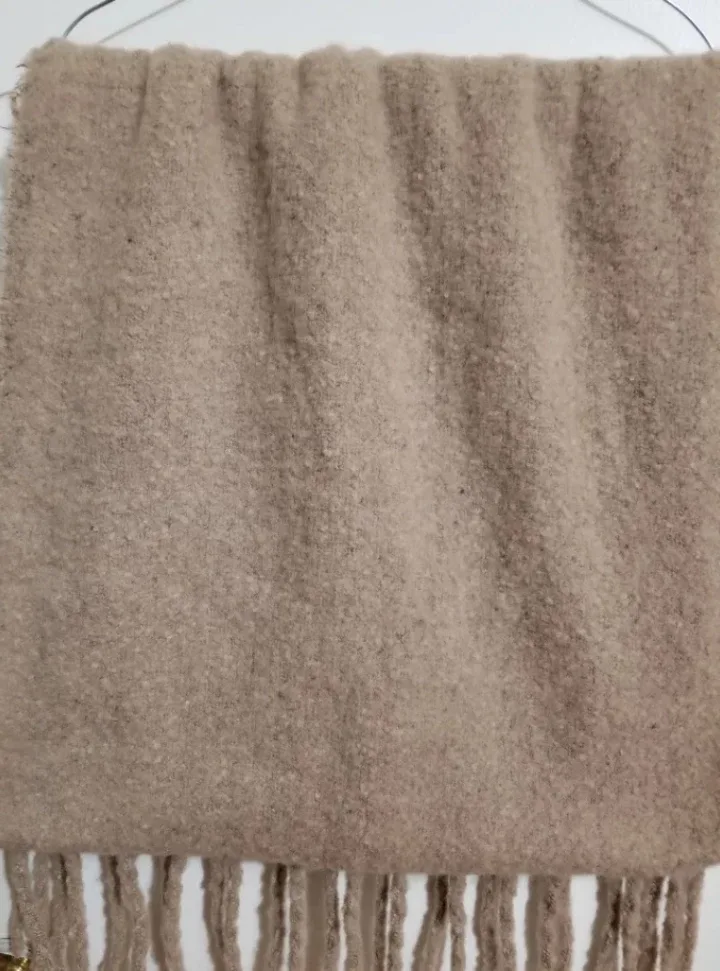 Beige Fringe Scarf thumbnail