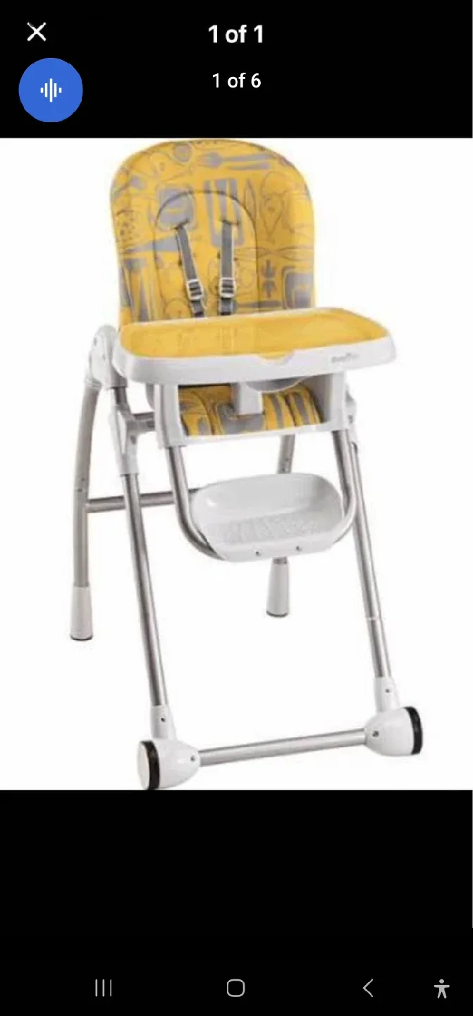 Evenflo High Chair - Yellow & White thumbnail