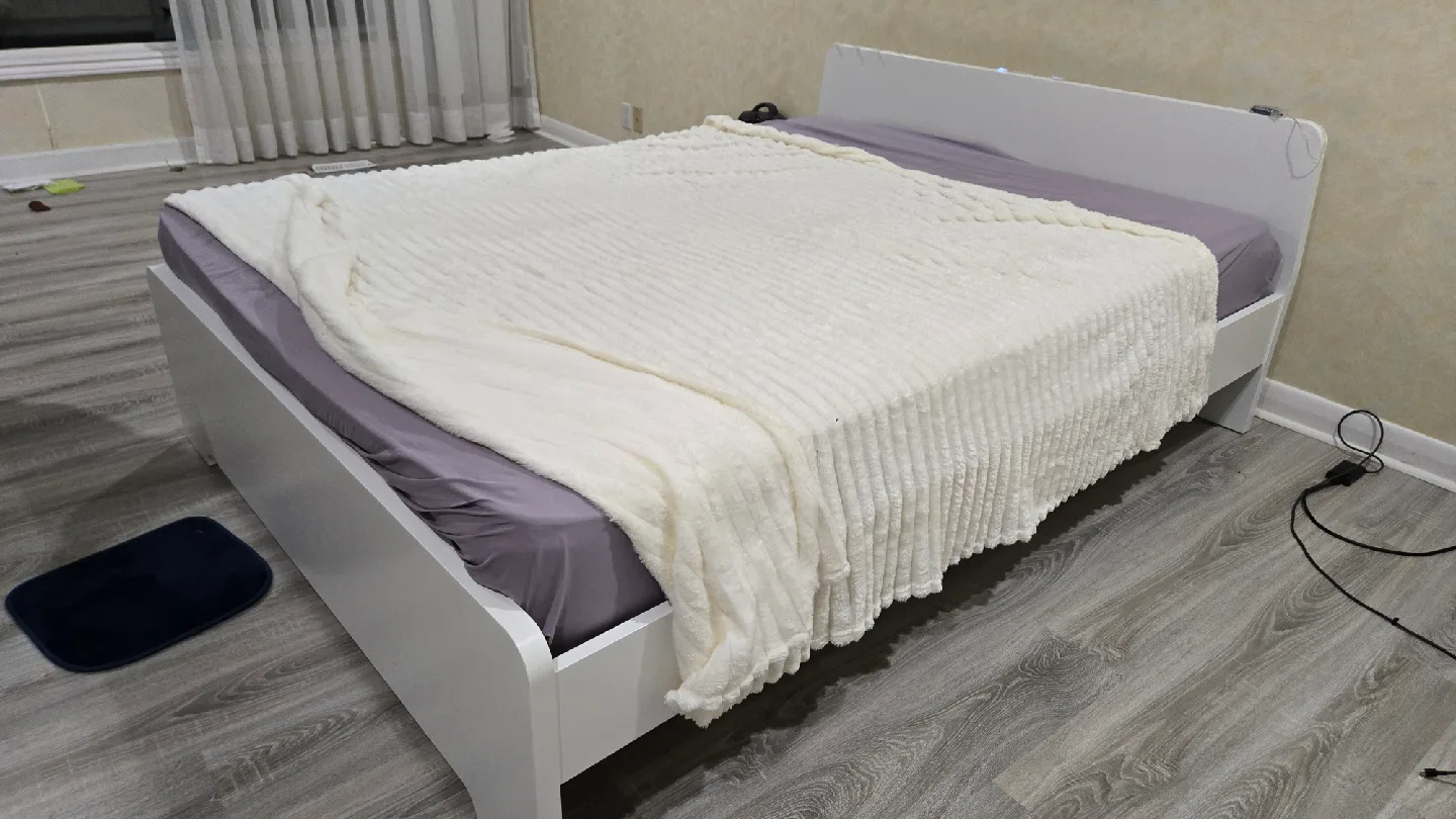 Ikea Queen size Bed Frame and Mattress for Sale image indicator(2)