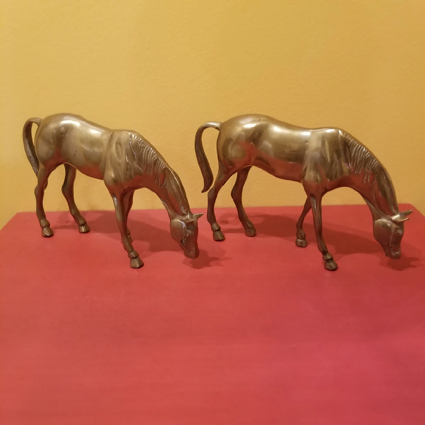 Vintage Brass Horse Figurines -