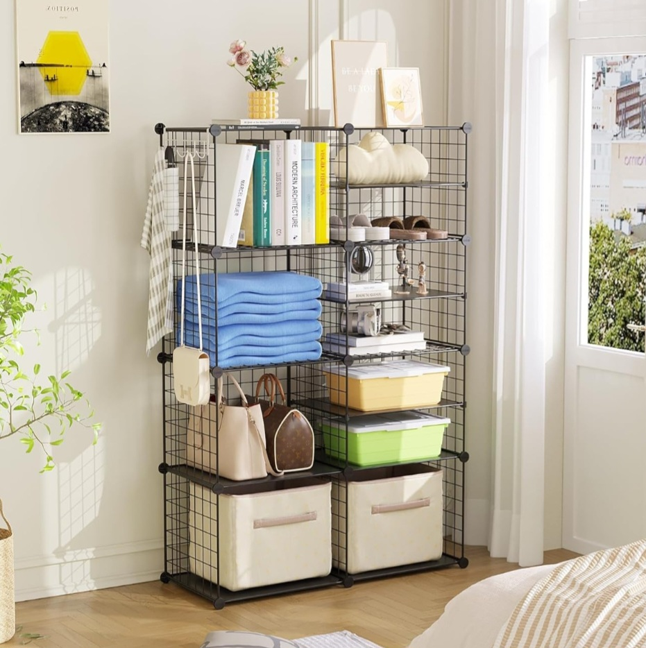 Black Wire Cube Storage Organizer