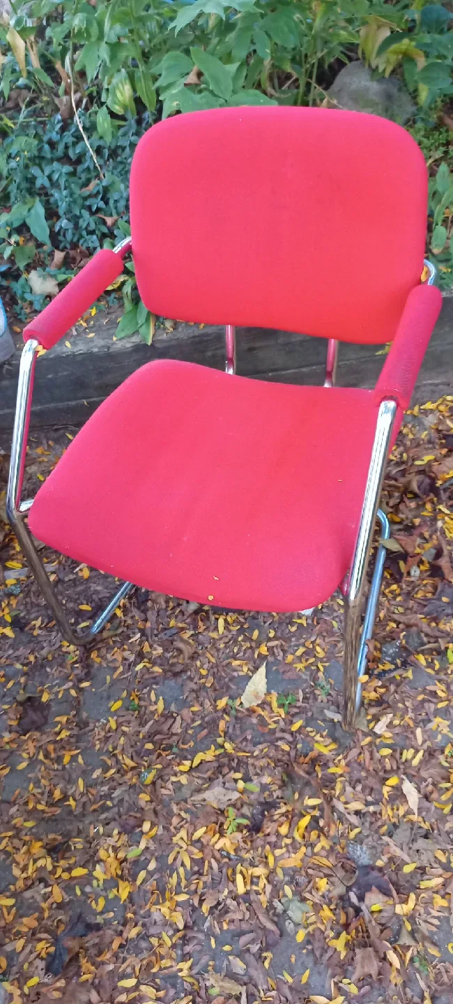 Red Chair with Chrome Legs thumbnail