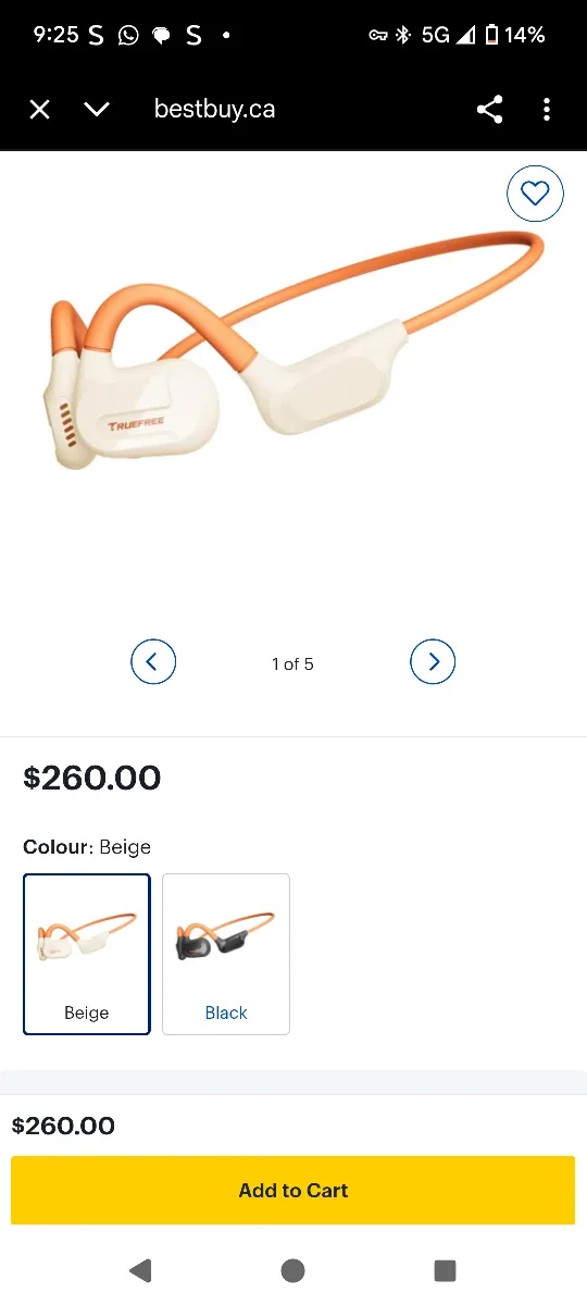 Truefree F2 (Conduction) Headphones - Beige image indicator(4)