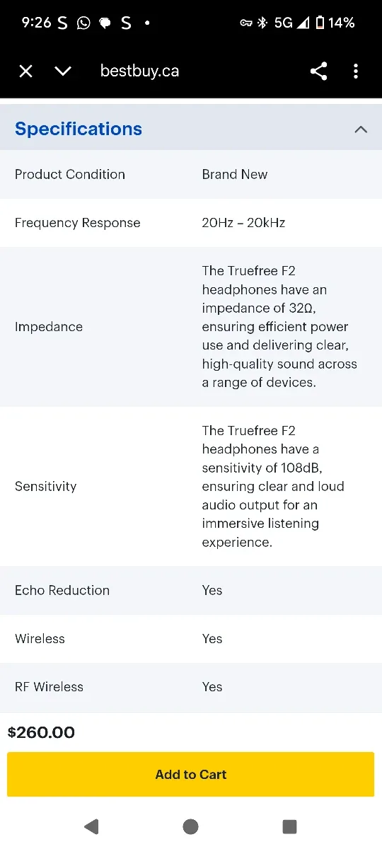 Truefree F2 (Conduction) Headphones - Beige image indicator(8)