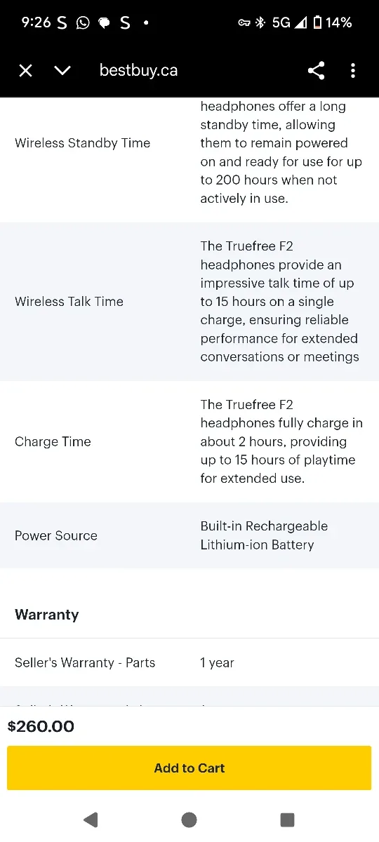 Truefree F2 (Conduction) Headphones - Beige image indicator(10)