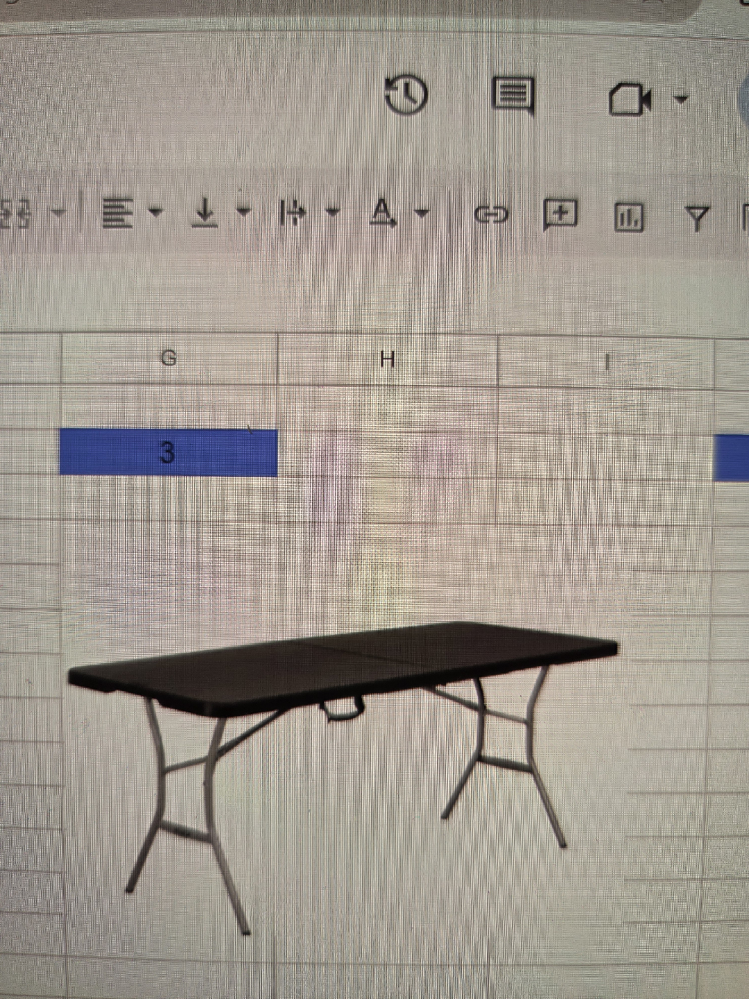 Folding Table 72in length