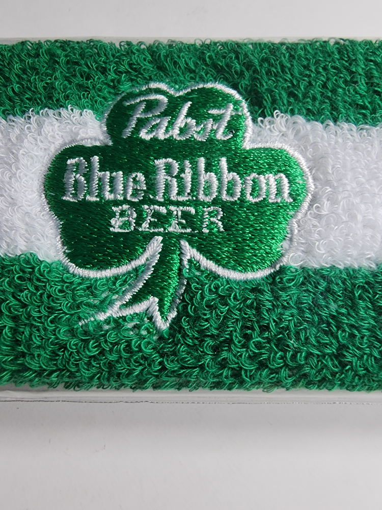 Pabst Blue Ribbon Beer Headband - Green & White - New
