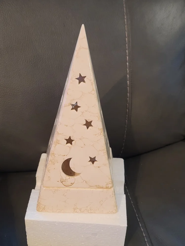 Vintage Avon Moon & Stars pyramid tea light thumbnail