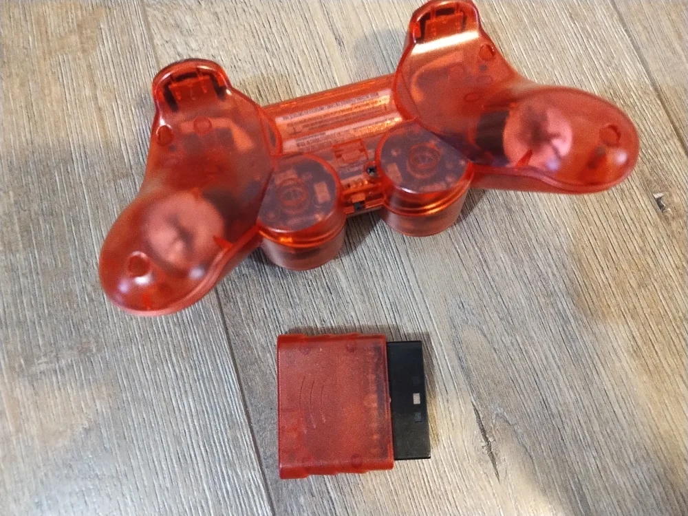 Red Wireless Controller for Playstation 2 image indicator(2)
