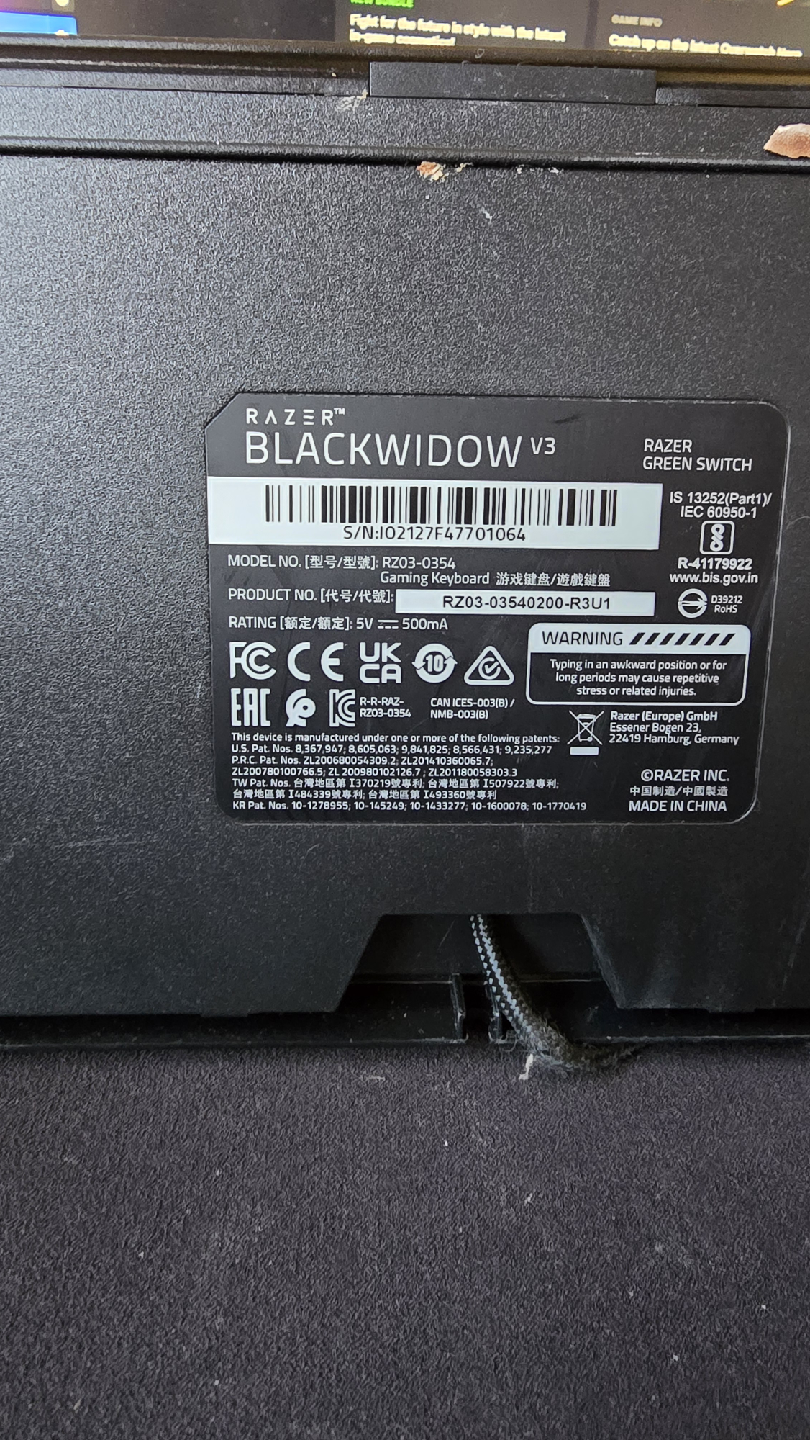 Razer BlackWidow V3 Green Switch Gaming Keyboard - photo 2