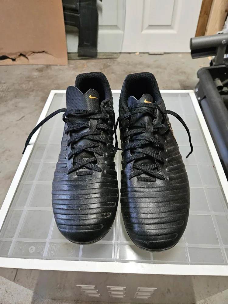 Nike Tiempo Soccer Cleats - Black & Gold