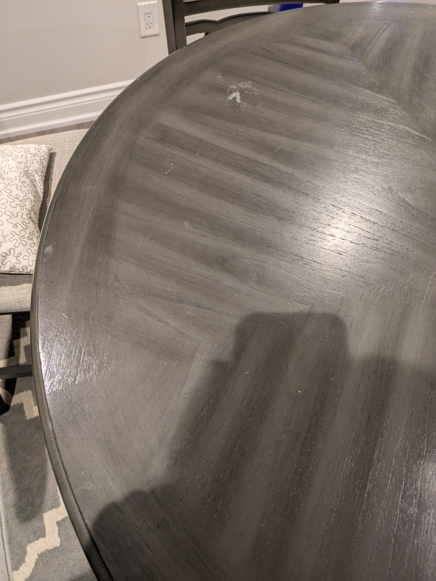 Round bistro height dining table with four chairs - photo 4