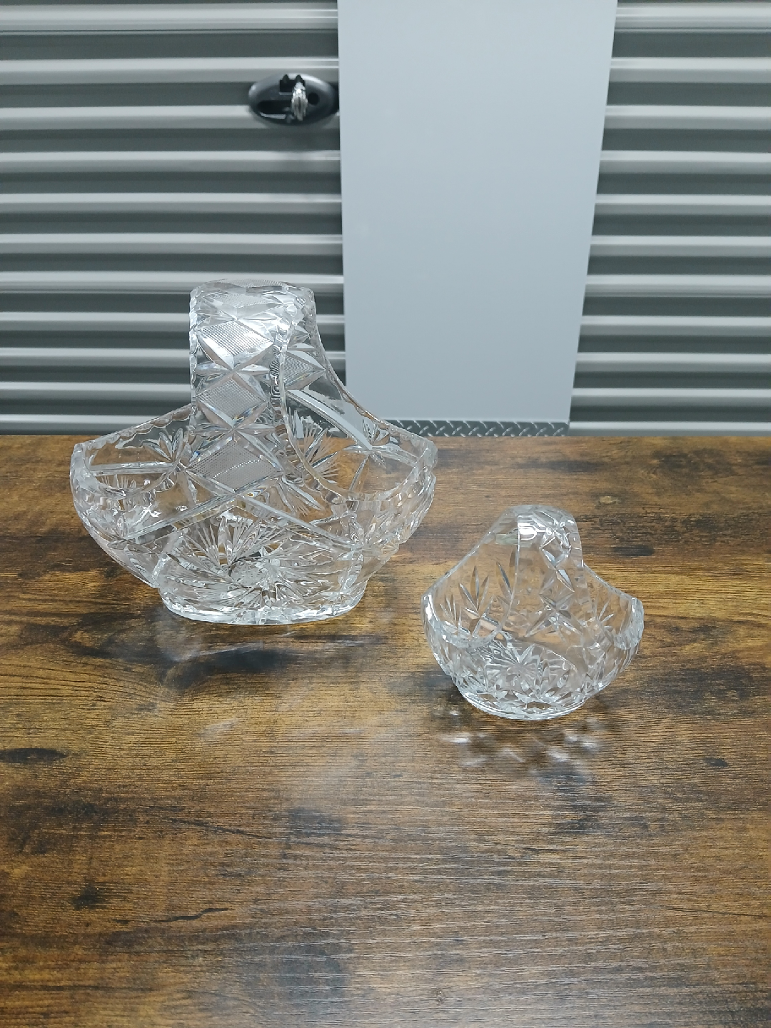 Crystal Basket and Bowl Set