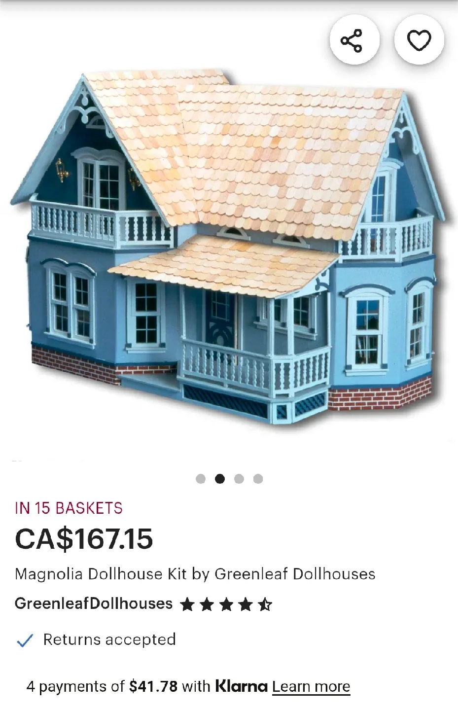 Greenleaf Dollhouses Magnolia Dollhouse Kit image indicator(5)