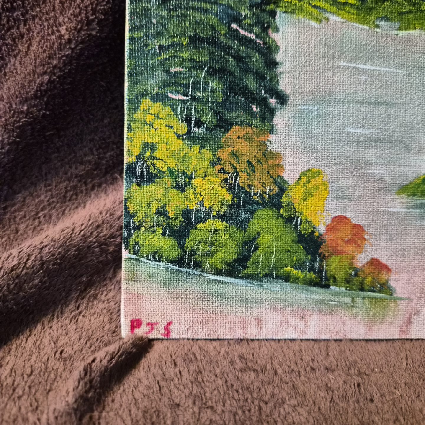 Hand Painted Oil Paint Bob Ross Inspired Hand Mixed Colors - photo 2